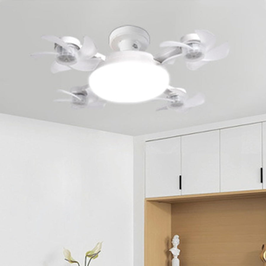 Bladronix Aero ceiling fan with LED light on a bright ceiling