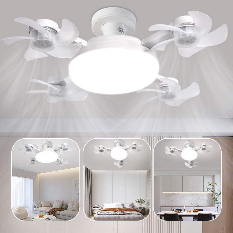 Bladronix Aero Deckenventilator mit LED-Licht im Wohnzimmer