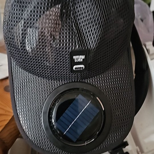 Customer photo of the Bladronix Solar Fan Cap in black